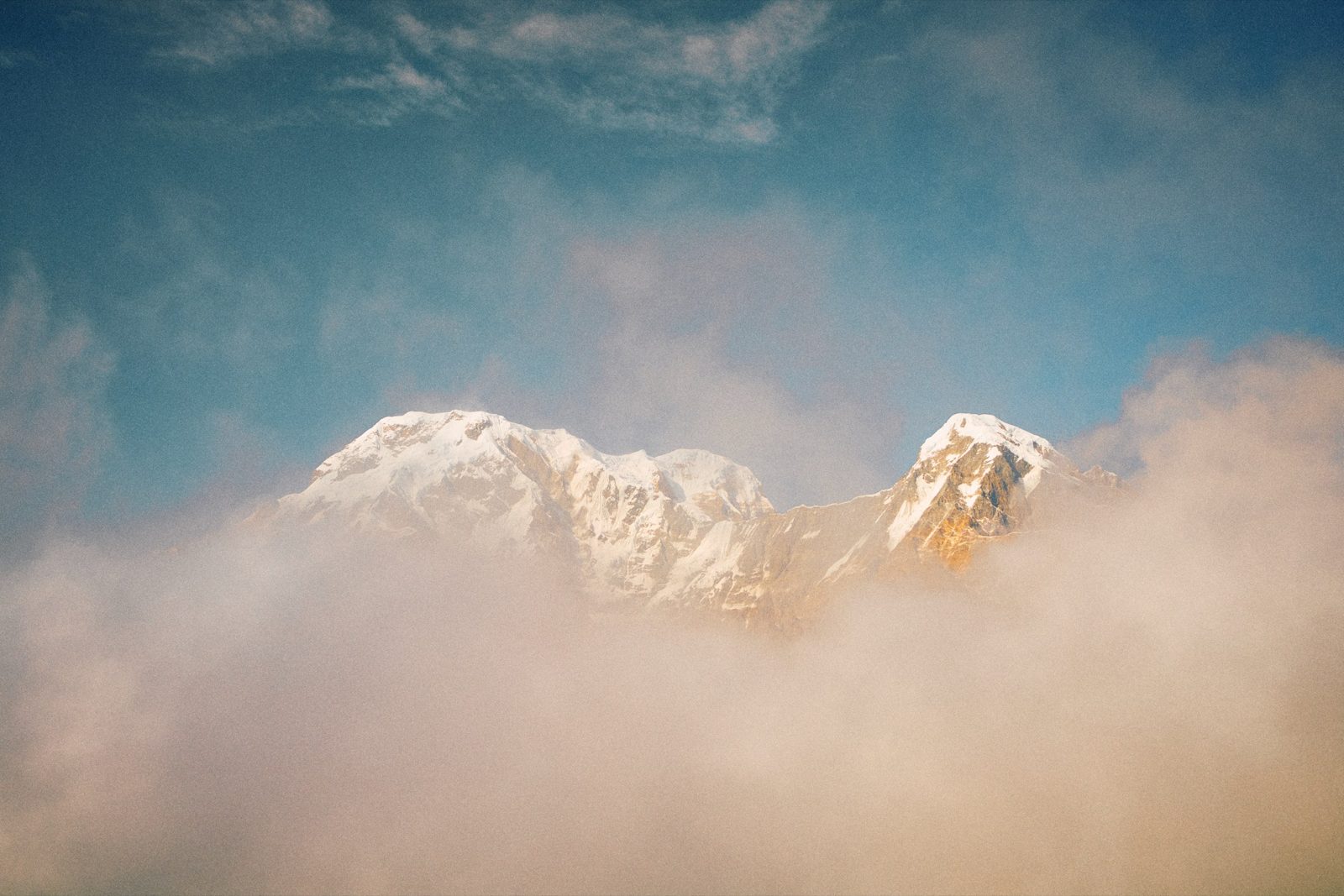Annapurna South above the clouds